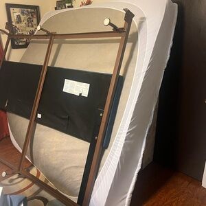 King size Metal Bed Frame with Mattress and head board.